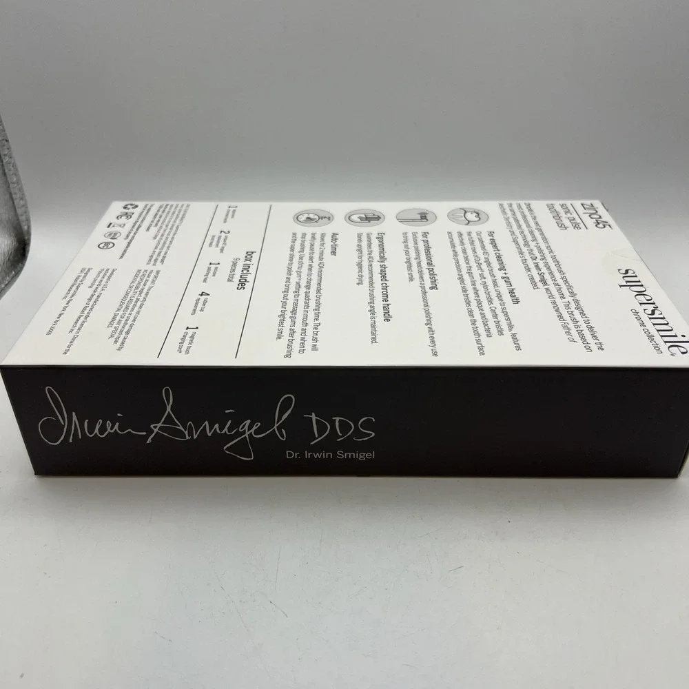 Supersmile Zina45 Sonic Pulse Elec. Toothbrush Chromed Rose Gold Collection NEW